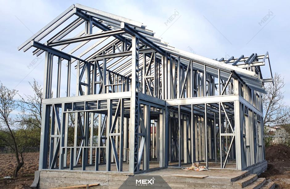 constructie de casa pe structura metalica