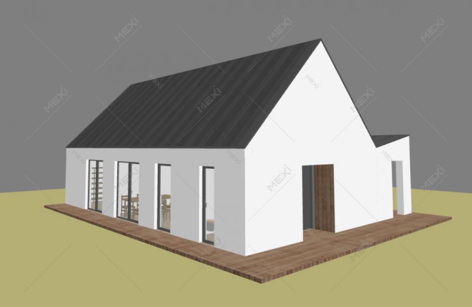 proiect de casă pe sistem de cadre metalice ușoare în Sălaj