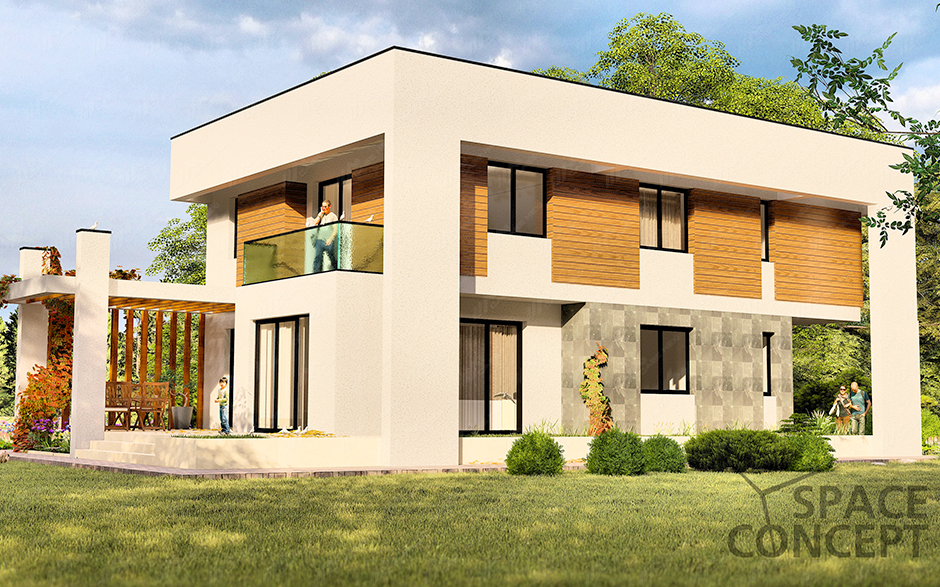 proiect casa pe sistem framing din profile metalice usoare