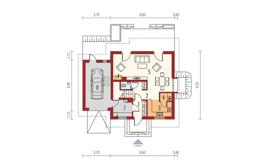 casa structura de lemn Morena G1