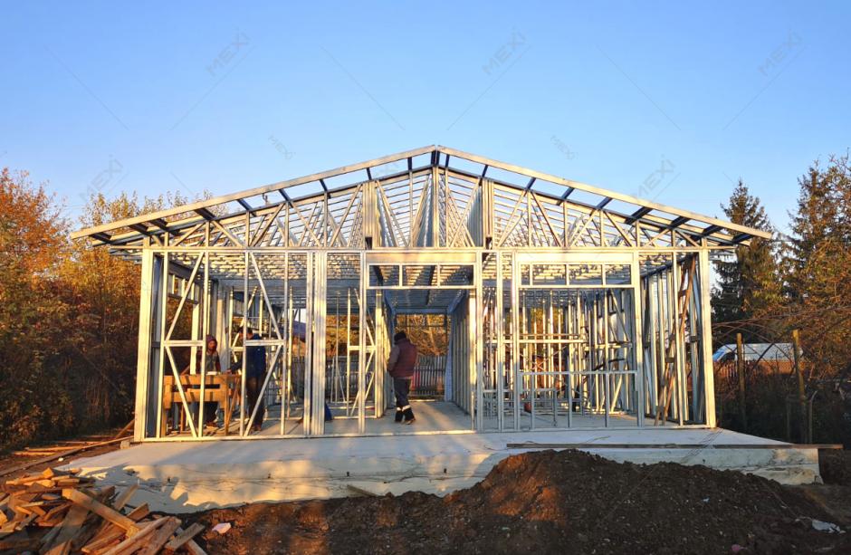 constructie casa parter pe sistem framing in Adunatii Copaceni