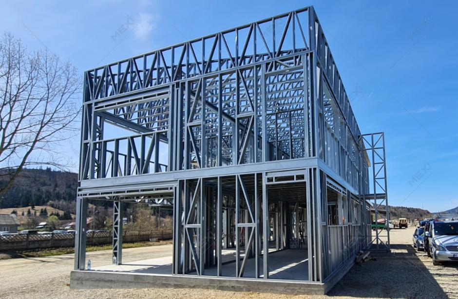 construire cladire de birouri cu etaj pe structura metalica