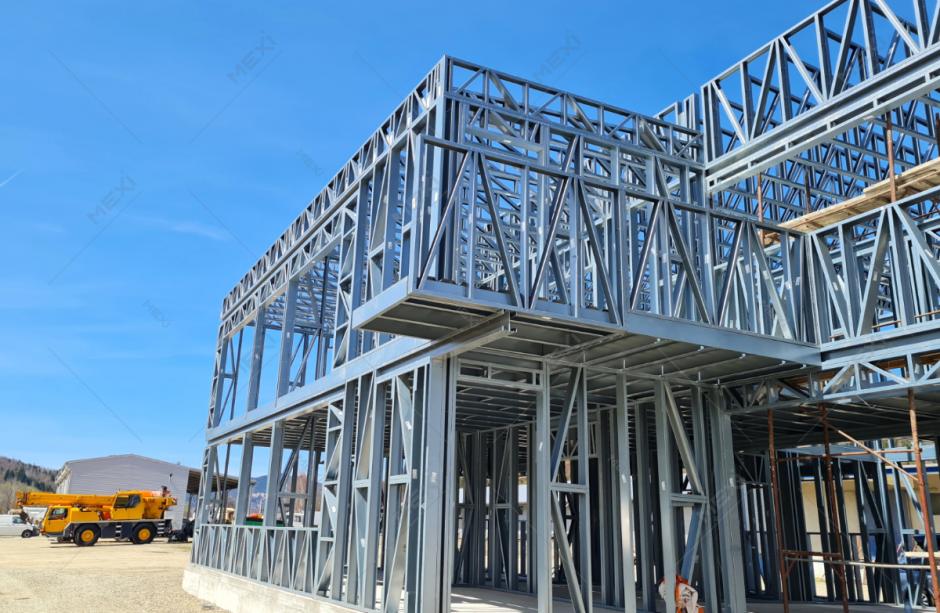 construire cladire de birouri cu etaj pe structura metalica