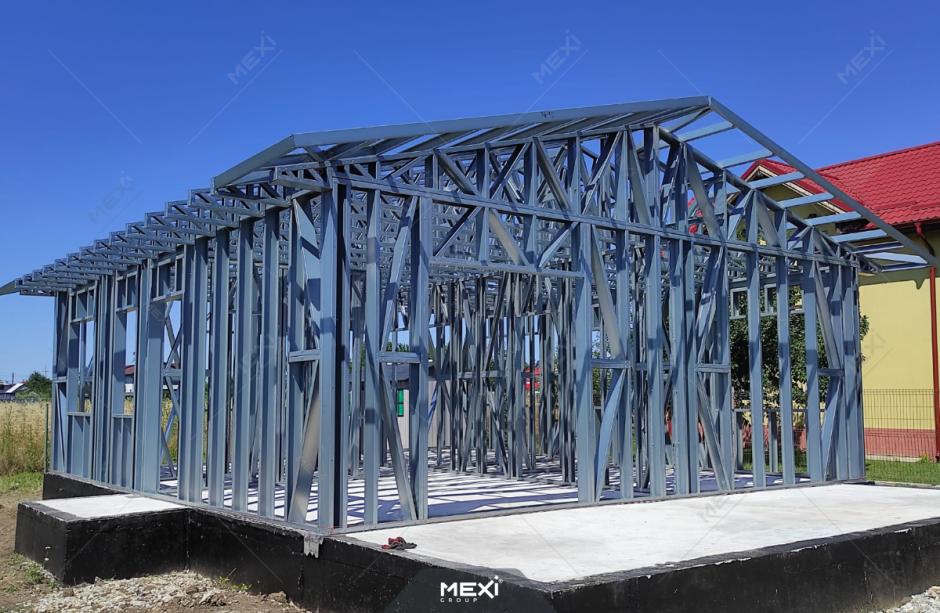 casă metalică ușoară pe sistem framing