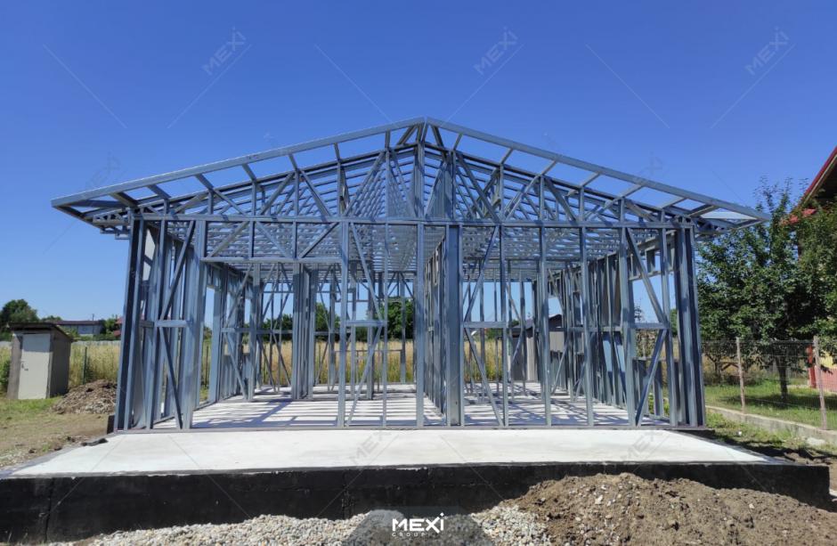 casă metalică ușoară pe sistem framing