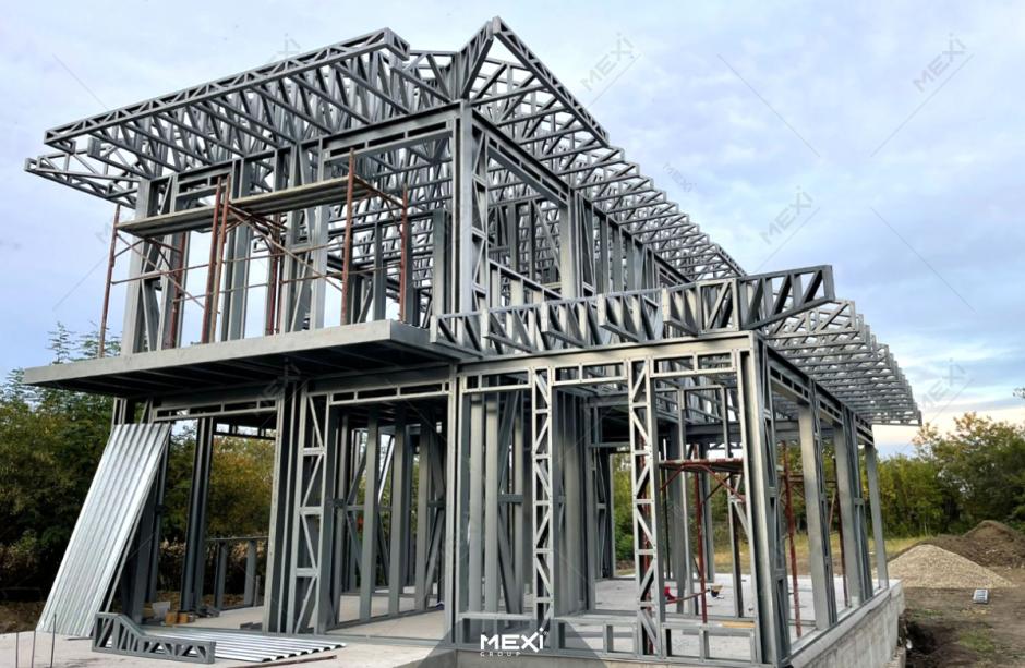 casă metalică ușoară pe sistem framing