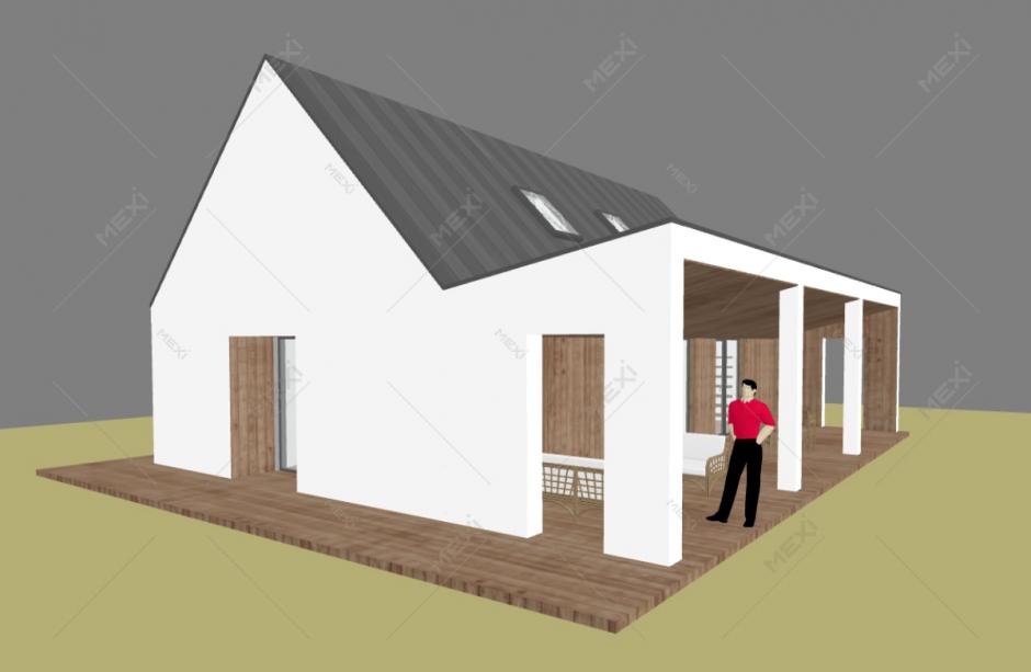 proiect de casă pe sistem de cadre metalice ușoare în Sălaj