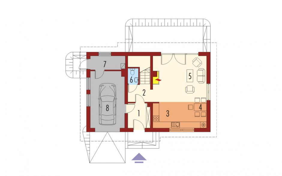 proiecte case 100m2 Dobromila II G1